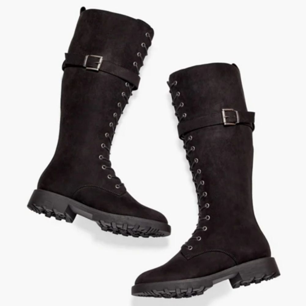 JR WOMEN KNNE-HIGH BLACK BOOTS SIZE 9